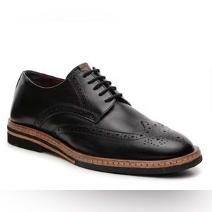 Ben Sherman Men’s Julius Black Wingtip Oxford Size 10.5